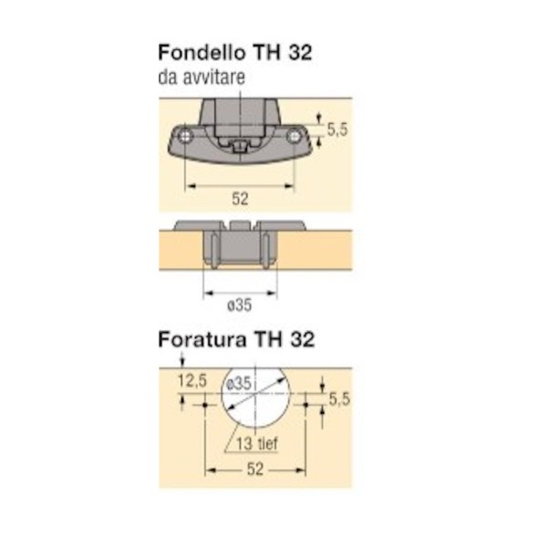 PREMONTAGGIO HETTICH per CERNIERA SELEKTA PRO 2000