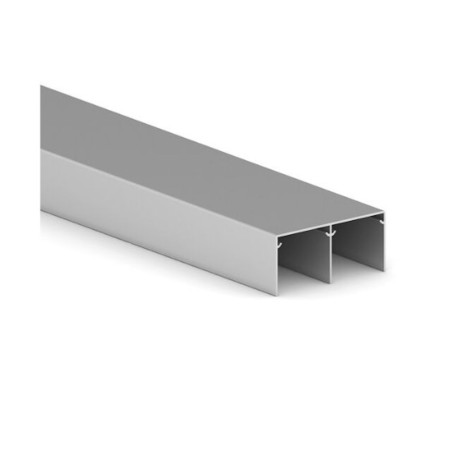 Binario Inferiore Emuca Placard74 Canale 48mm 3mt90 Argento