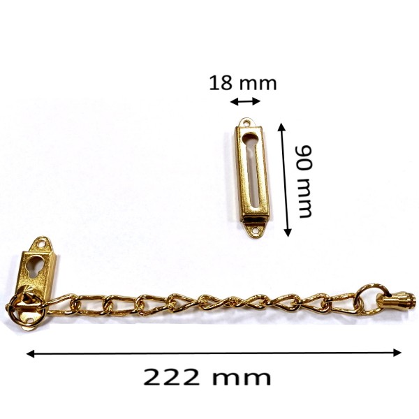 CATENA DI SICUREZZA PER PORTE IN FERRO OTTONATO
