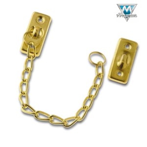 CATENA IN OTTONE LUCIDO CON GANCI FUSI