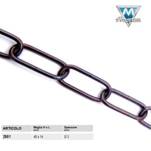 CATENA PER LAMPADARI GENEVOSE BRONZATA (PZ 50 CM)