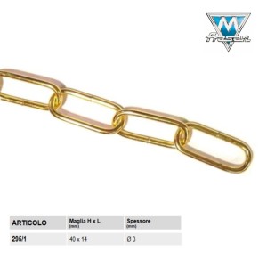 CATENA PER LAMPADARI GENOVESE OTTONATA (PZ 50 CM)