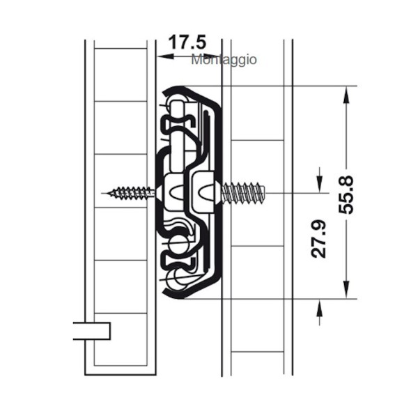COPPIA GUIDA A SFERE HAFELE 1000 cm PORTATA 80 Kg