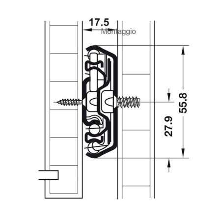 COPPIA GUIDA A SFERE HAFELE 1000 cm PORTATA 80 Kg