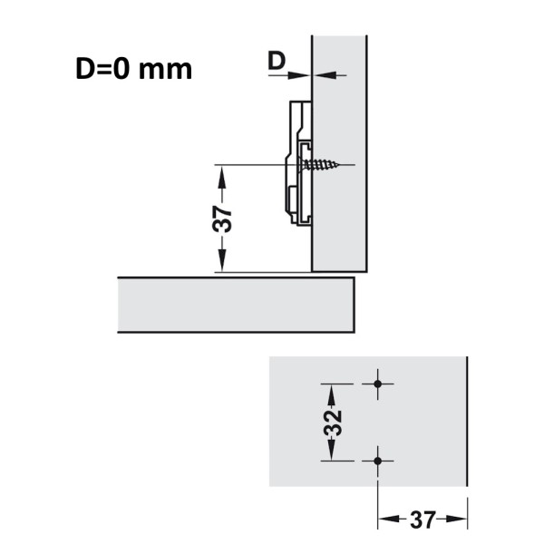 BASETTA HAFELE METALLA REGOLABILE H0 mm