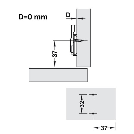 BASETTA HAFELE METALLA REGOLABILE H0 mm