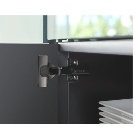 CERNIERA HAFELE METALLA 110° PIANA NERA AMMORTIZZATA