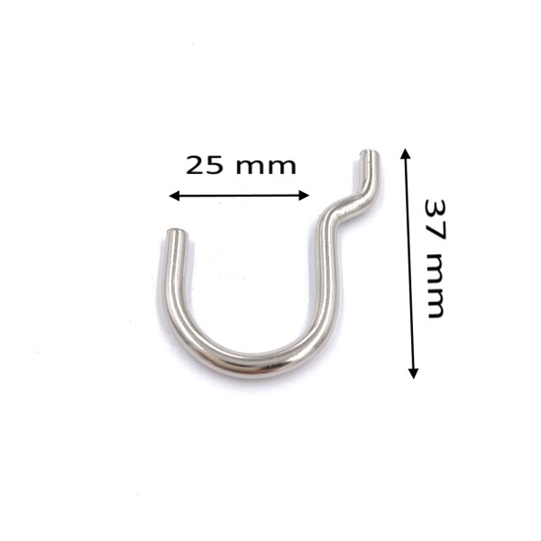 GANCIO AD UNCINO ART. 260/3 NIKELATO PER PANNELLI EXPO
