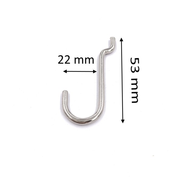 GANCIO AD UNCINO ART. 260/4 NIKELATO PER PANNELLI EXPO