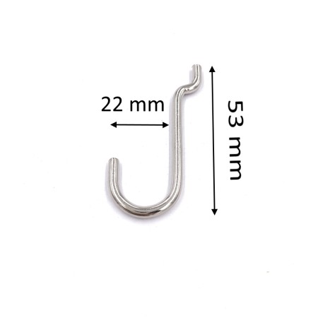 GANCIO AD UNCINO ART. 260/4 NIKELATO PER PANNELLI EXPO