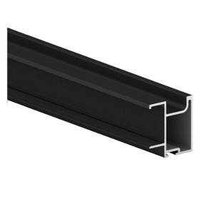 Profilo Maniglia Incasso Emuca Sharp18 Placard74 2,90mt Nero