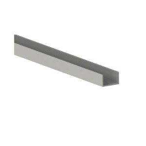 PROFILO PER BORDI PANNELLI DA 18mm PLACARD A "U" 18X14mm LUNGHEZZA 2,90mt ARGENTO