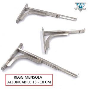 MENSOLA ALLUNGABILE ART.201 CM.13-18 NIKELATA PER CRISTALLI
