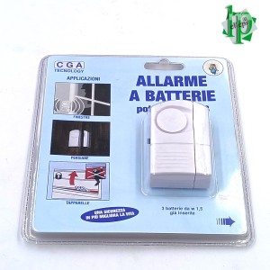ALLARME SONORO BIANCO 130 DB A BATTERIA PER FINESTRE E PORTE