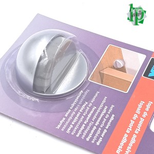 FERMAPORTA CROMO SATINATO BOMBE' ADESIVO IN BLISTER