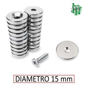 CALAMITA DIAM.15 CON FORO SVASATO ATTRAZZIONE FRONTALE (COPPIA)