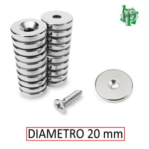 CALAMITA DIAM.20 CON FORO SVASATO ATTRAZZIONE FRONTALE (COPPIA)