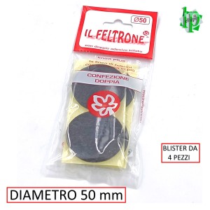 FELTRI TONDI DIAM.50 MM MARRONI IN CONF.DA 4 PEZZI