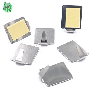 GANCIO INOX ADESIVO RETTANGOLARE 30 MM X 25 MM