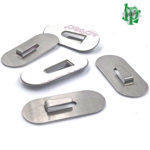 GANCIO INOX ADESIVO AD OLIVA 60 MM X 25 MM