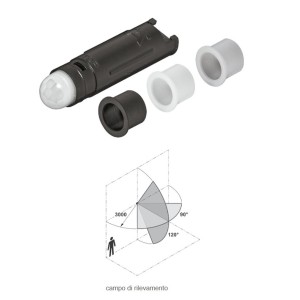 SENSORE DI MOVIMENTO REGOLABILE 30/60/180 SECONDI HAFELE DA INCASSO d. 12mm 833.89.333 SENZA CAVO