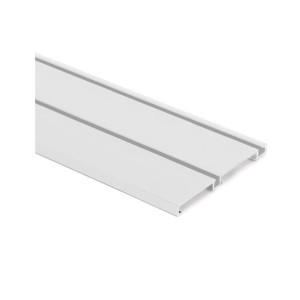 BINARIO INFERIORE A CANALE PLACARD74 DI LARGHEZZA 74mm LUNGHEZZA 3,90mt FISSAGGIO A CLIP BIANCO