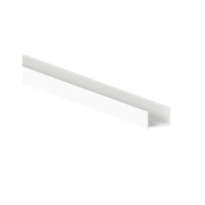 PROFILO PER BORDI PANNELLI DA 18mm PLACARD A "U" 18X14mm LUNGHEZZA 2,90mt BIANCO