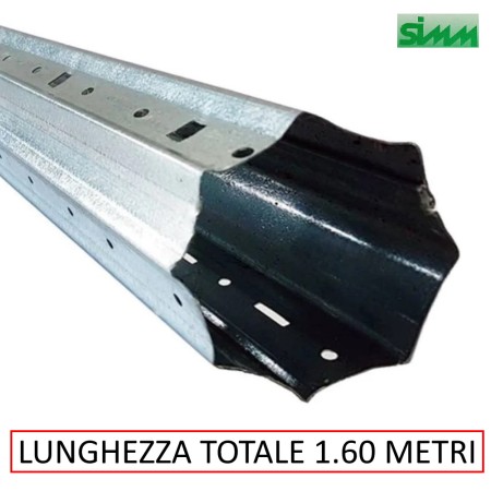 RULLO OTTOGONALE ZINCATO X TAPPARELLE D.60 LUNGHEZZZA 1.6 METRI