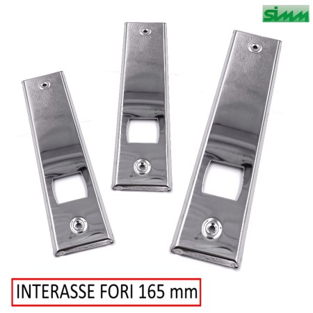 PLACCA INOX X AVVOLGITORI INTERNI INTERASSE FORI 165 MM