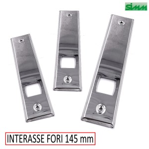 PLACCA INOX X AVVOLGITORI INTERNI INTERASSE FORI 145 MM