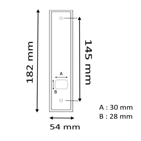 PLACCA INOX X AVVOLGITORI INTERNI INTERASSE FORI 145 MM