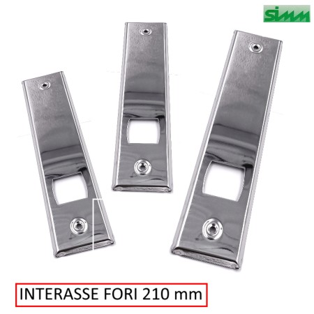 PLACCA INOX X AVVOLGITORI INTERNI INTERASSE FORI 210 MM