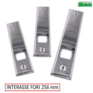PLACCA INOX X AVVOLGITORI INTERNI INTERASSE FORI 256 MM