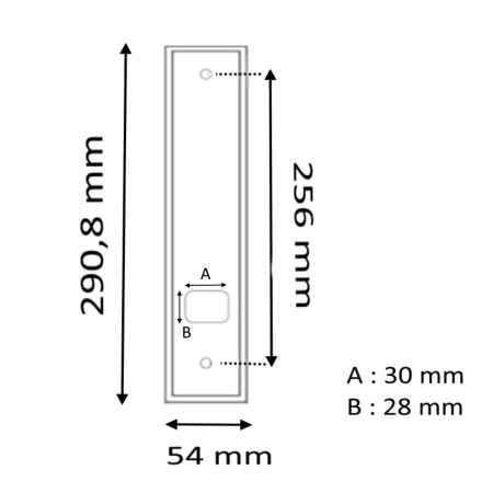 PLACCA INOX X AVVOLGITORI INTERNI INTERASSE FORI 256 MM