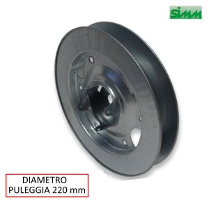 PULEGGIA DIAMETRO 220 MM PER RULLO LEGNO