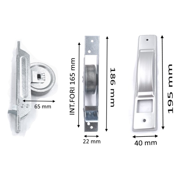 AVVOLGITORE SEMINCASSO MT.5 PICCOLO INT.165 MM CON PLACCA ALLUMINIO