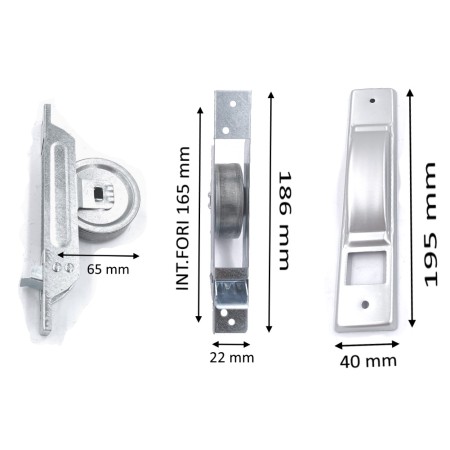 AVVOLGITORE SEMINCASSO MT.5 PICCOLO INT.165 MM CON PLACCA ALLUMINIO