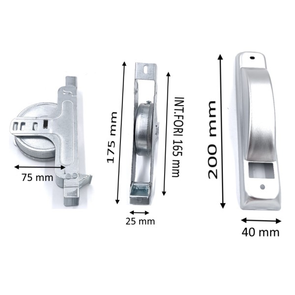 Avvolgitore Semincasso mt.10 Int.165mm Placca Alluminio SIMM