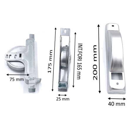 Avvolgitore Semincasso mt.10 Int.165mm Placca Alluminio SIMM