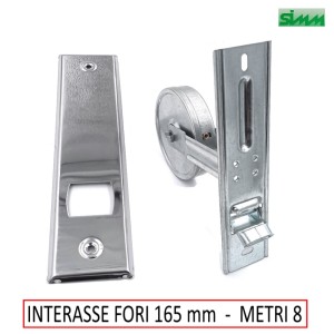 AVVOLGITORE INCASSO MT.8 INT.FORI 165 MM CON PLACCA IN INOX