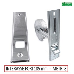 AVVOLGITORE INCASSO MT.8 INT.FORI 185 MM CON PLACCA IN INOX