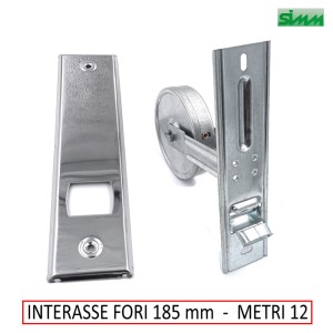 AVVOLGITORE INCASSO MT.12 INT.FORI 185 MM CON PLACCA IN INOX