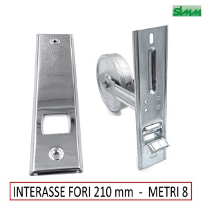 AVVOLGITORE INCASSO MT.8 INT.FORI 210 MM CON PLACCA IN INOX