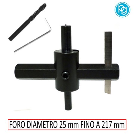 FORALASTRA PER METALLI FORO DA DIAMETRO 25 MM FINO A 217 MM
