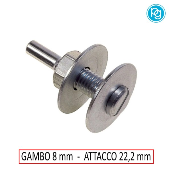 PERNO DI FISSAGGIO CON GAMBO MM 8 X 22.2 MM