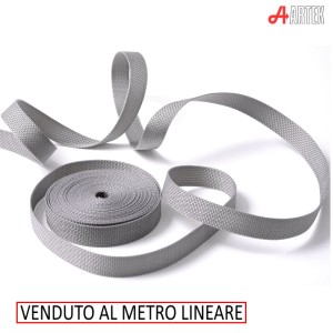 CINTINO SINTETICO IN NYLON GRIGIO LARGHEZZA 18 MM - SPESSORE 1.2 MM