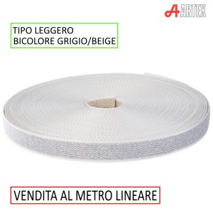 CINTINO TIPO LEGGERO GRIGIO/BEIGE LARGHEZZA 22 MM - SPESSORE 1.8 MM