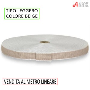 CINTINO TIPO LEGGERO BEIGE LARGHEZZA 22 MM - SPESSORE 1.8 MM