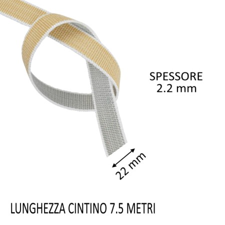 CINTINO BEIGE/GRIGIO MT 7.5 PER PORTAFINESTRA IN BUSTINA PVC