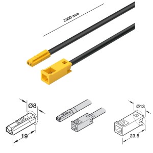 CAVO DI PROLUNGA HAFELE LOOX5 12V PER LAMPADE MONOCROMATICHE MM.2000 833.95.714